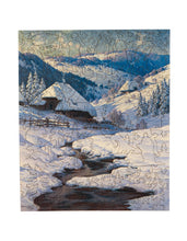 Lade das Bild in den Galerie-Viewer, Holzpuzzle &quot;Schwarzwaldhöfe in Winterlandschaft&quot;
